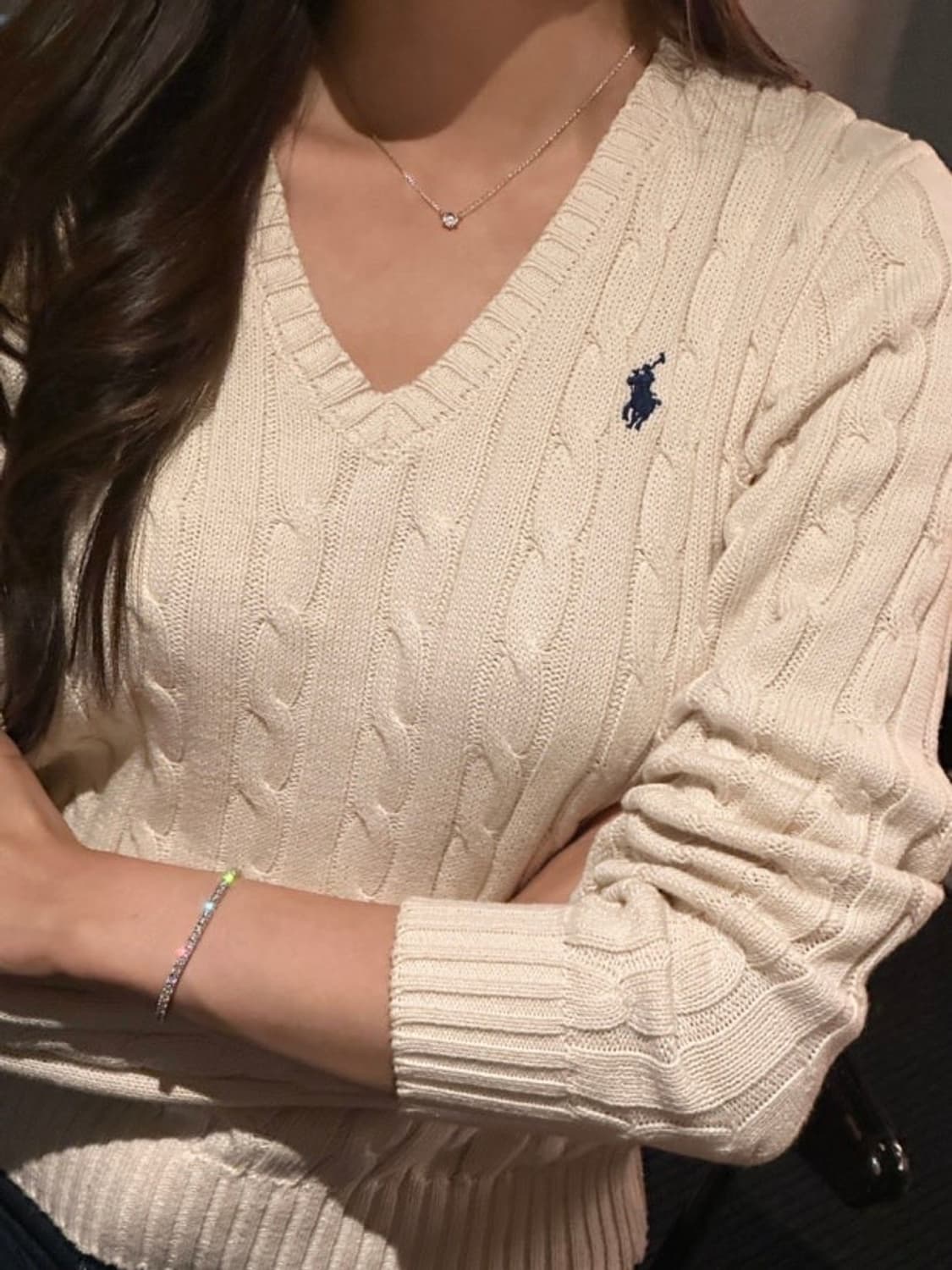폴로 브이넥 니트 상품이미지2