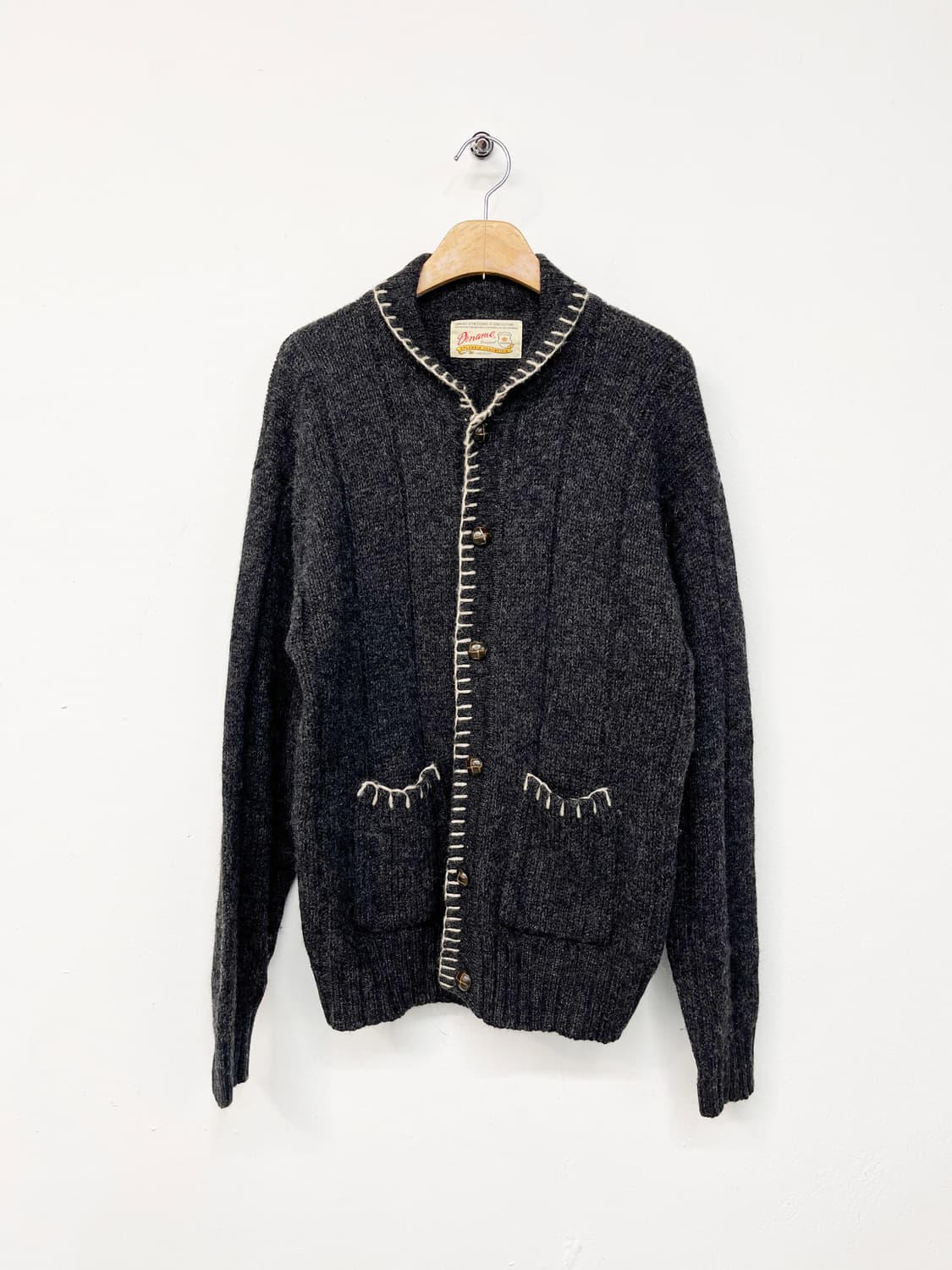 90's DINAMO 스티치 니트 가디건 상품이미지5