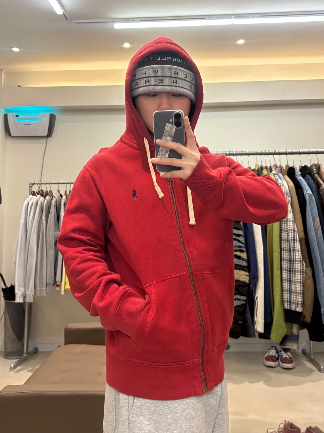 폴로 랄프로렌 와플 후드집업 상품이미지9