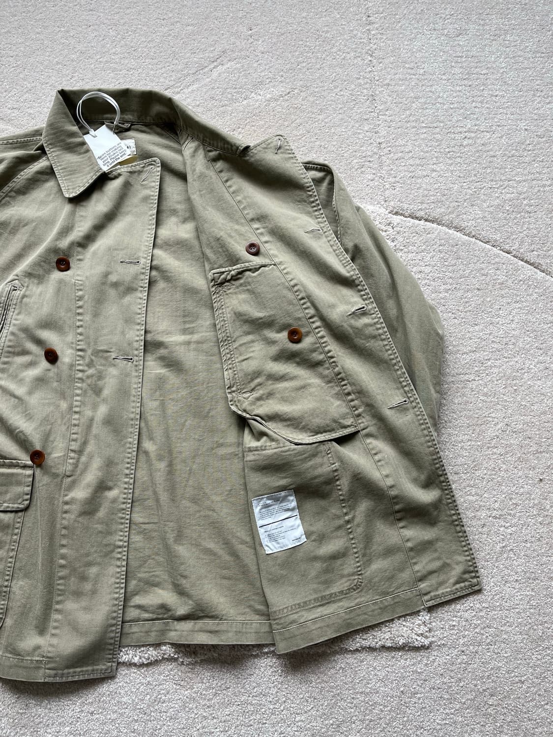 카키스 헤링본 더블 블레스티드 자켓 (105) 상품이미지6