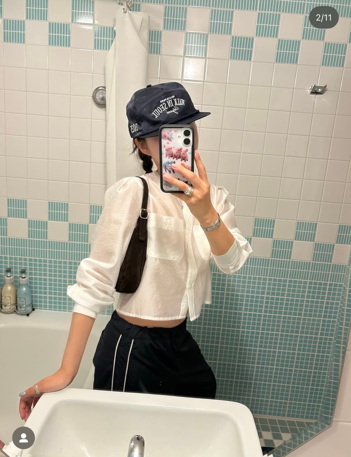 바이무드 rough track pants(네이비/s) 상품이미지2