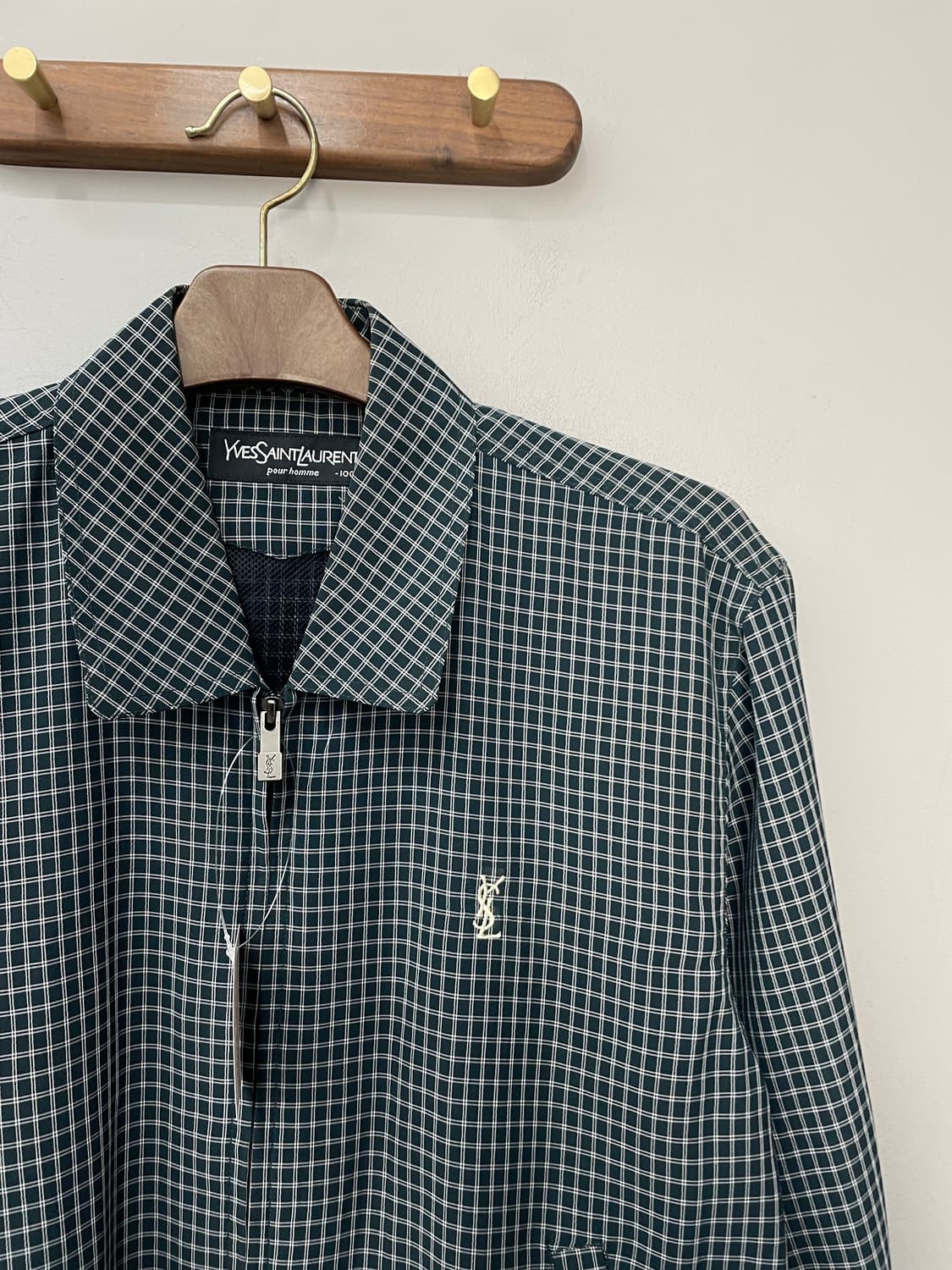 입생로랑 체크 블루종 자켓 H1768 상품이미지3