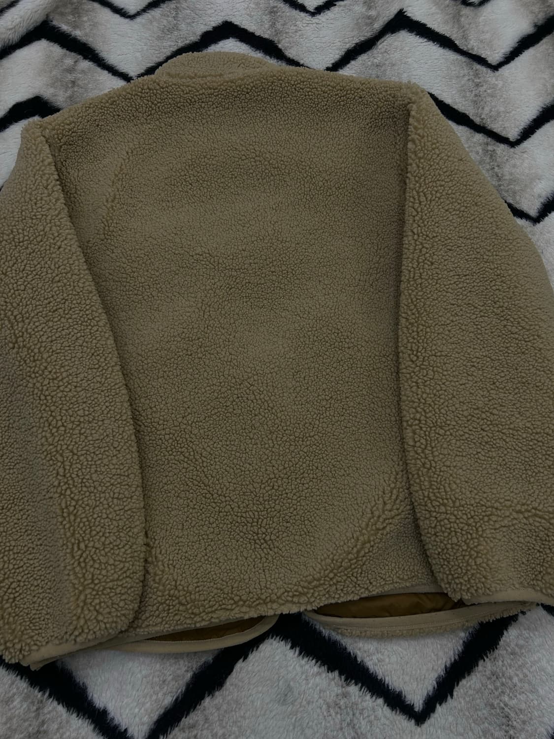 [M]유니클로 양면 쉐르파 패딩자켓/브라운베이지 상품이미지5