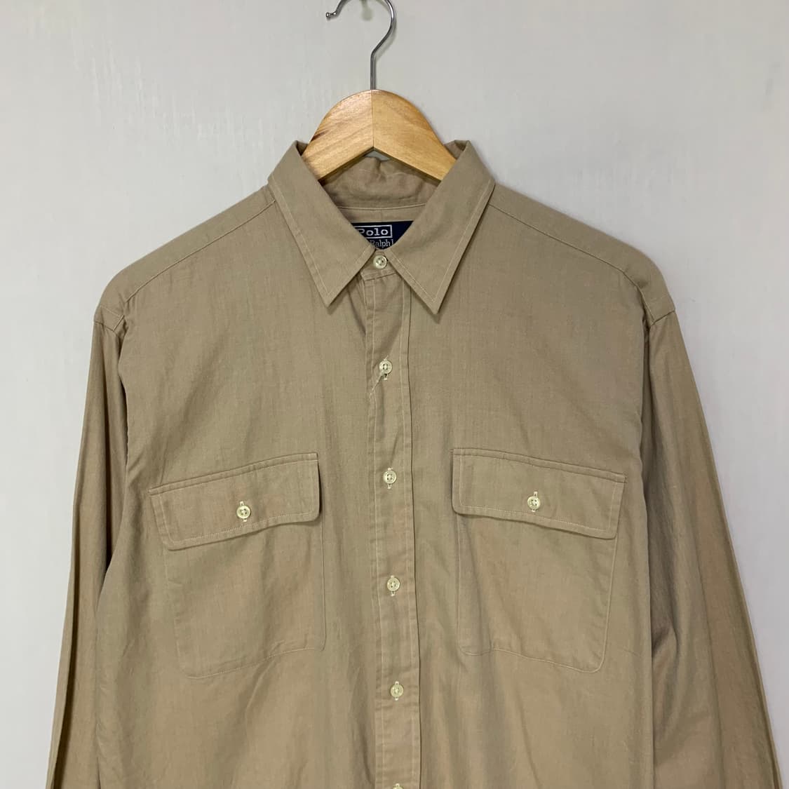 폴로 랄프로렌 베이지 코튼 셔츠 빈티지 M 상품이미지2