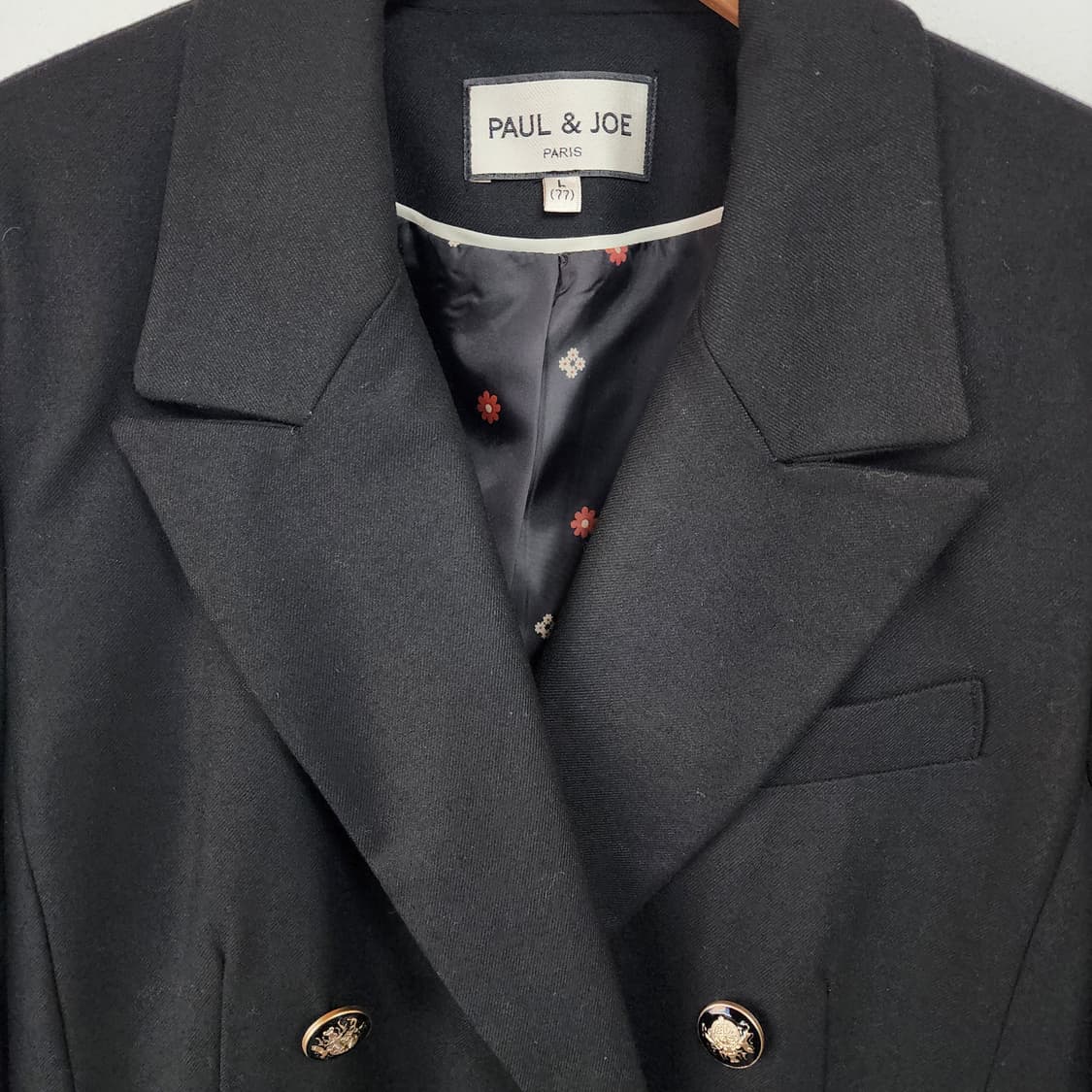 폴앤조 블랙 더블 버튼 자켓 상품이미지2