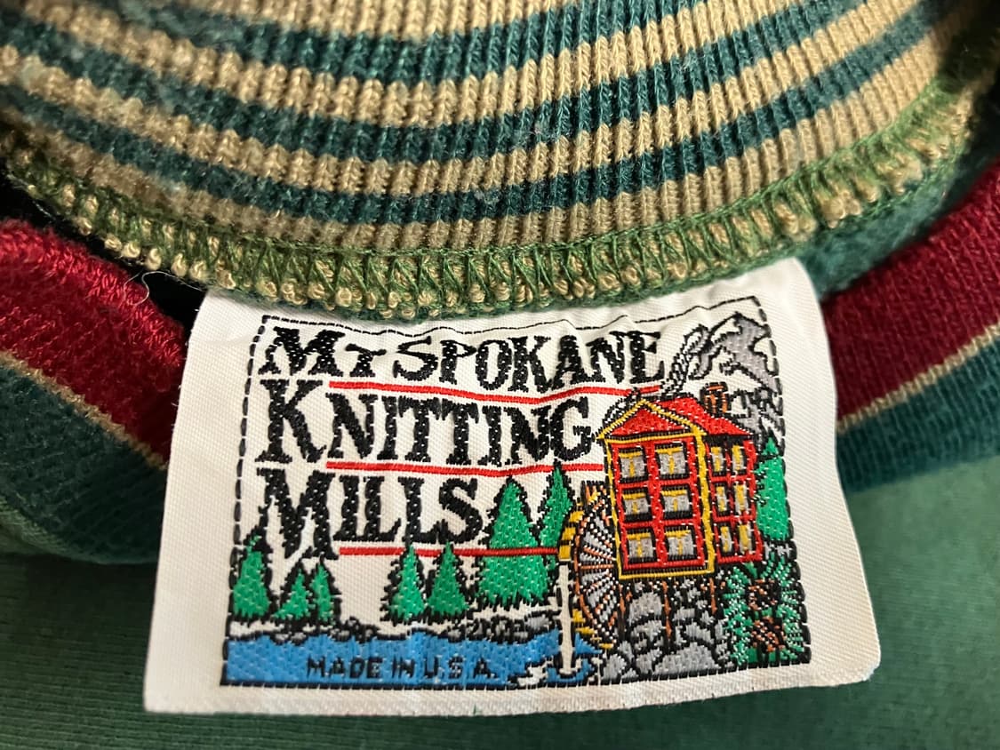 빈티지 USA 80-90sMT스포캔니팅밀스 리버스위브 그린 스웻셔츠 L 상품이미지3