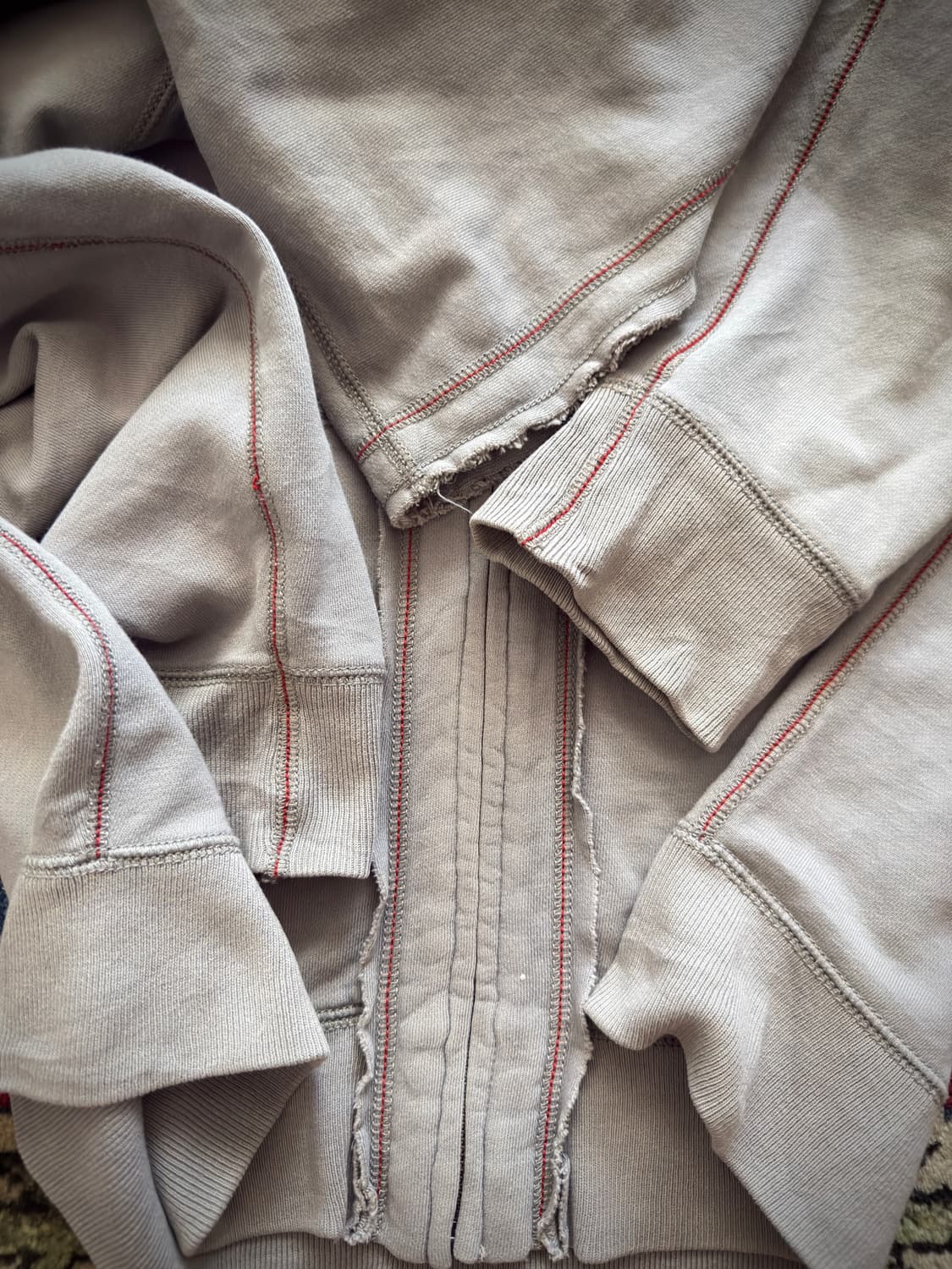 90s Old Gap Selvede line Hood zip-up 상품이미지5