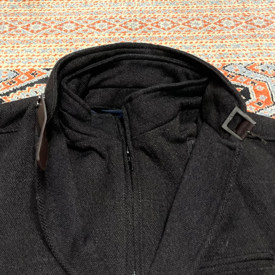 (택있음) 벌튼 브라운 정장 모직 점퍼 남성52 상품이미지3