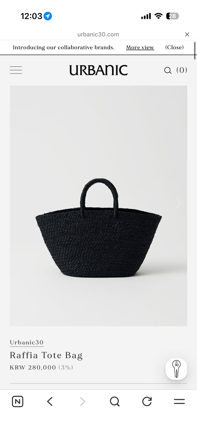 얼바닉30 라피아백 구해요 상품이미지1