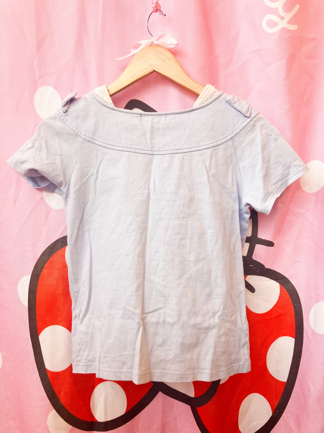 메조피아노 소다맛 리본 반소매 티셔츠 상품이미지6