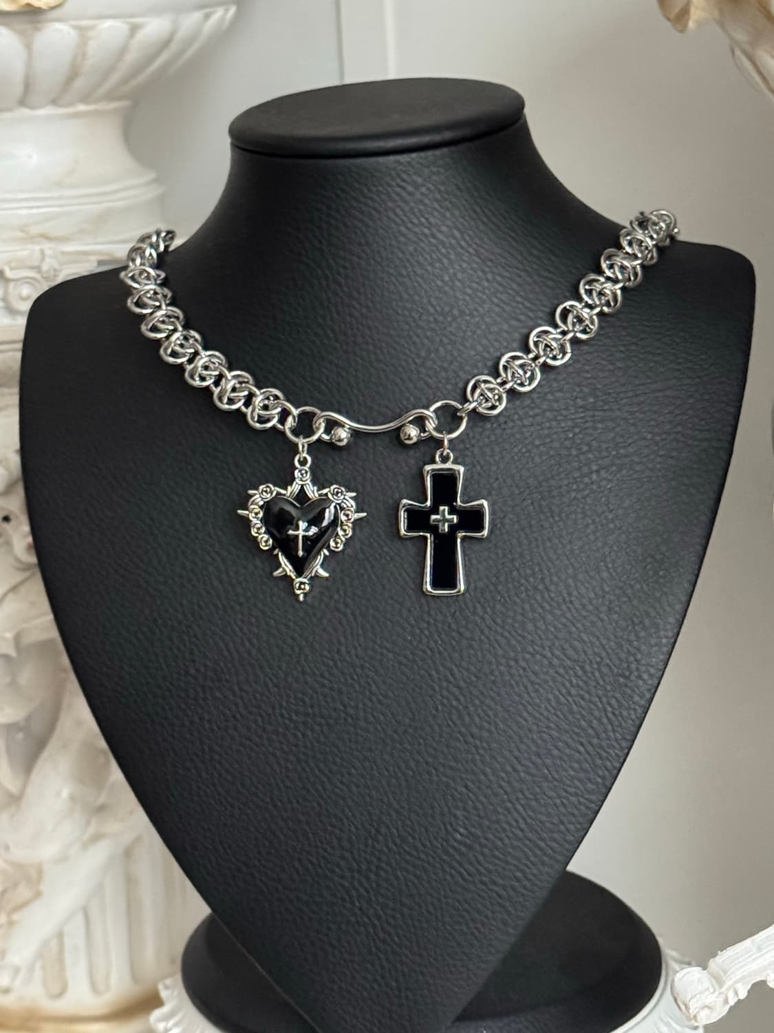 사랑애 십자가 트라이벌 피어싱 펑크 갸루 목걸이  상품이미지6