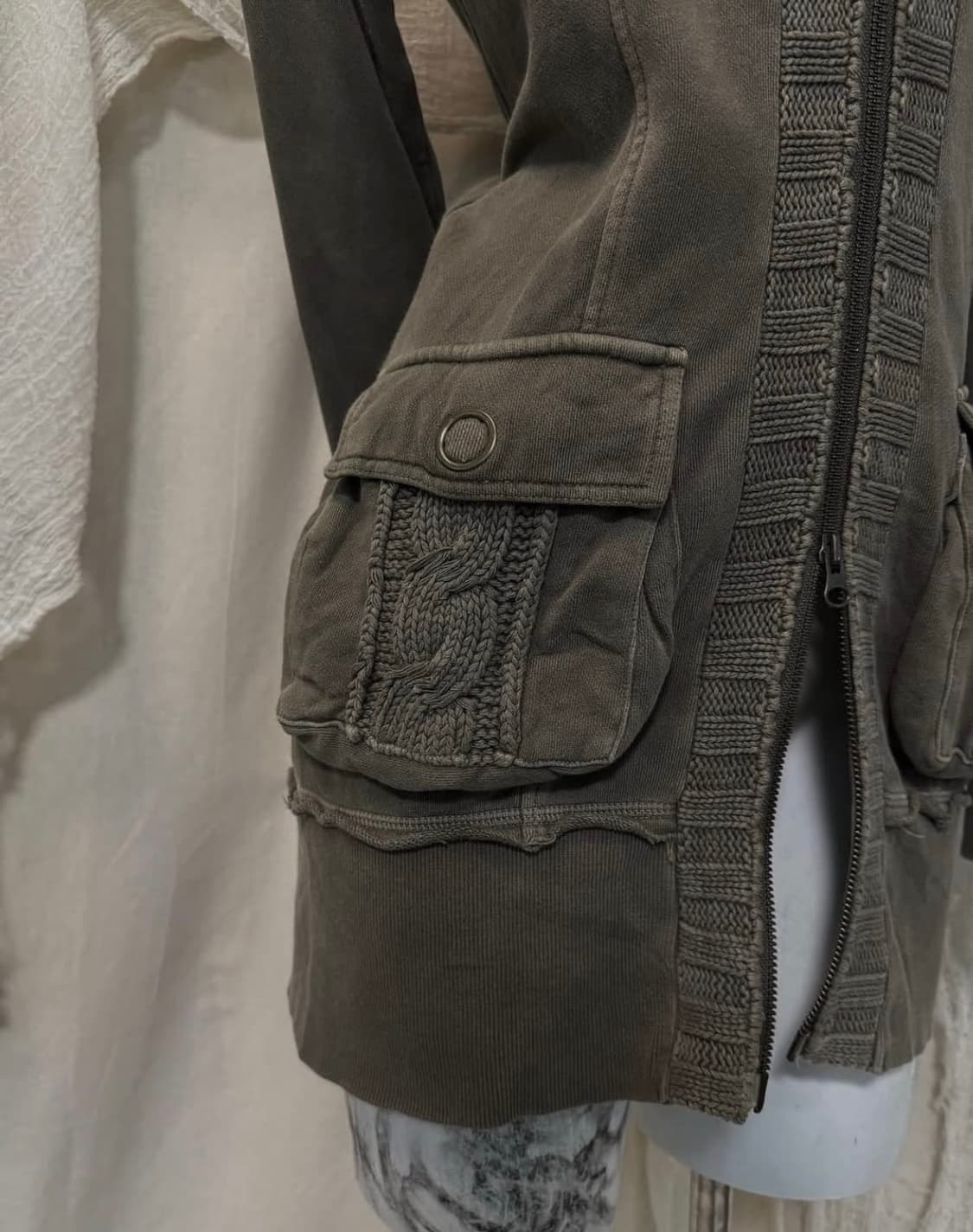 vintage 2way pocket hoodie zip-up 상품이미지2