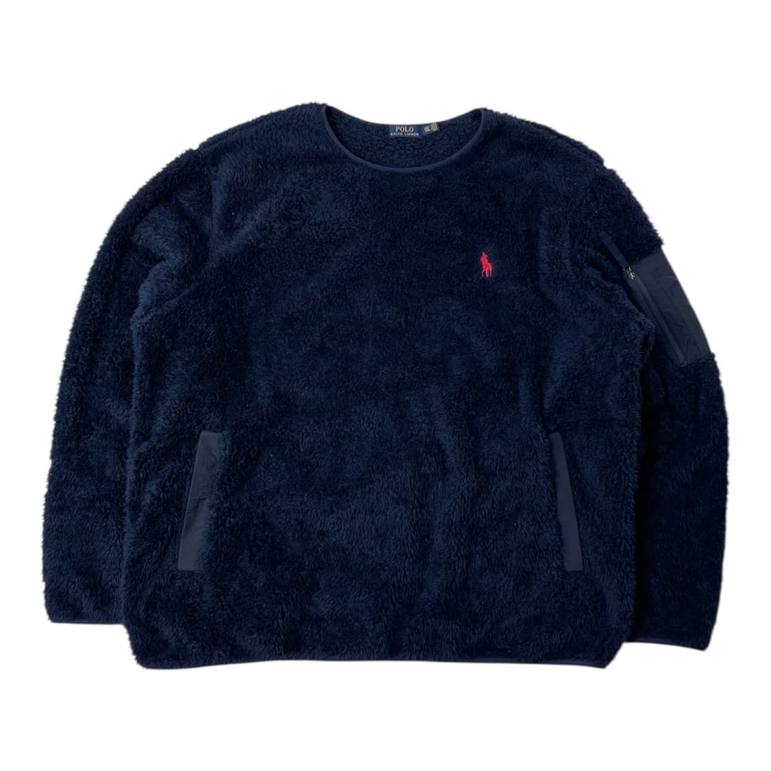 [중고] 폴로 랄프로렌 네이비 플리스 맨투맨 2XLT 상품이미지2