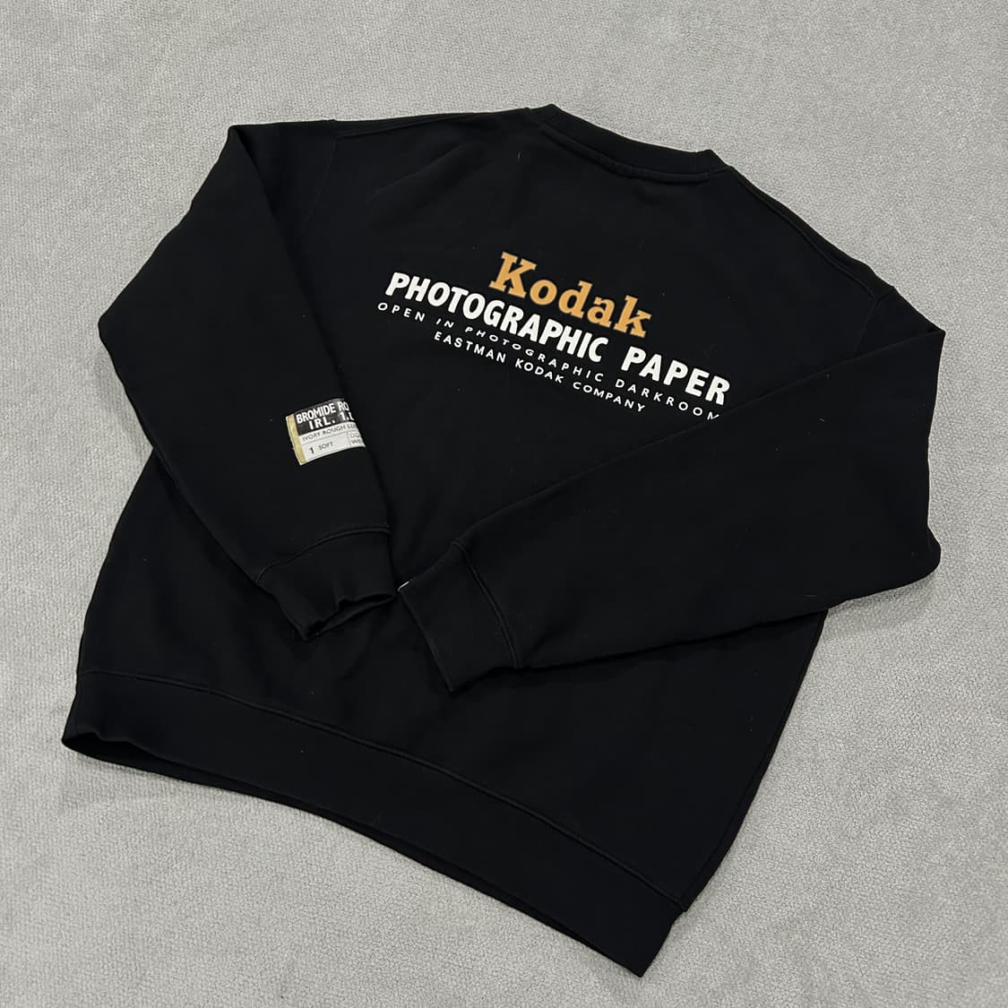 코닥 블랙 맨투맨 티셔츠 95 실측 사이즈 100 상품이미지6