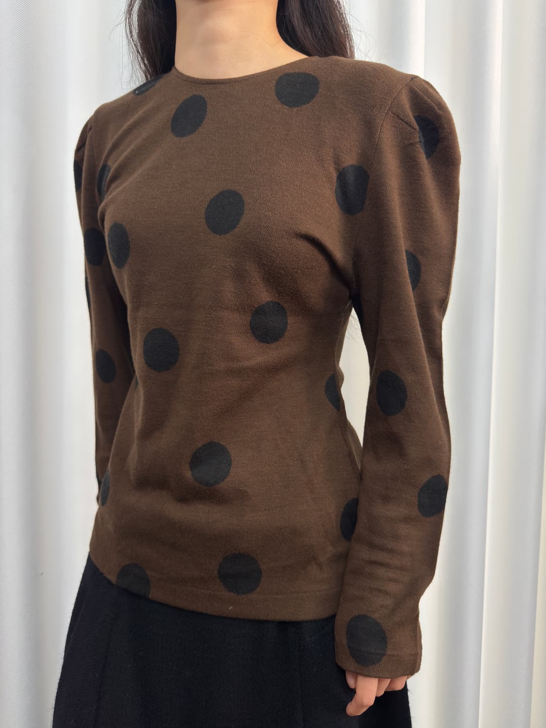 normakamali dot puff knit top 상품이미지3