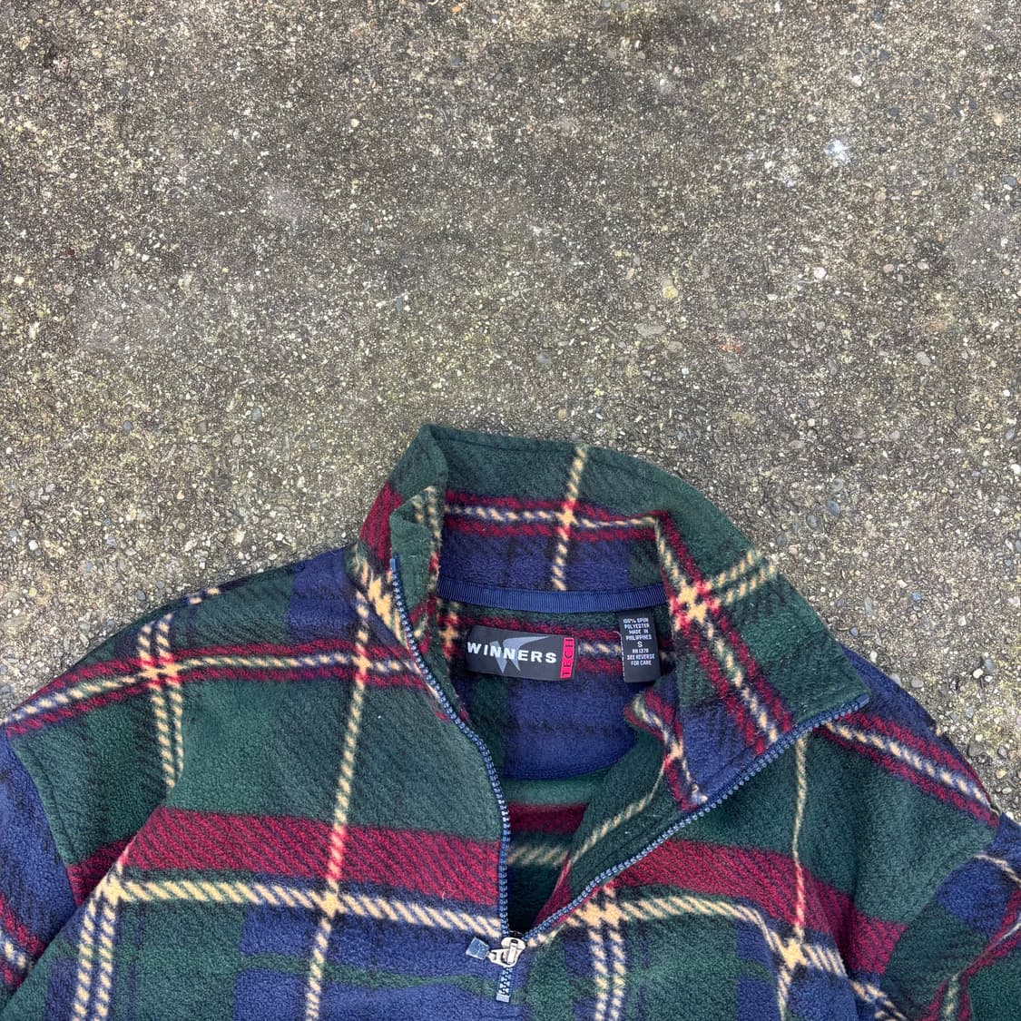 WINNERS 체크 플리스 하프집업 L 상품이미지3