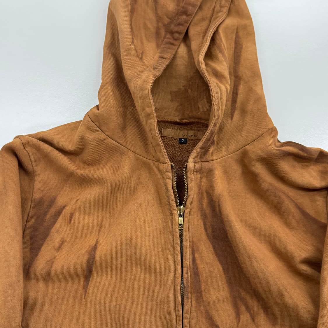 Norbit Leather Patch Zip-up Hoodie 상품이미지4