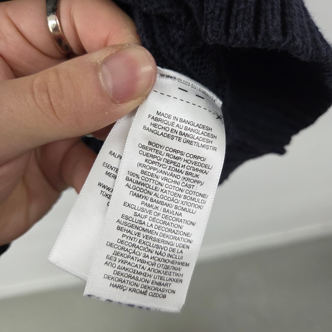 폴로 랄프로렌 네이비 꽈배기 니트 남XL 상품이미지5