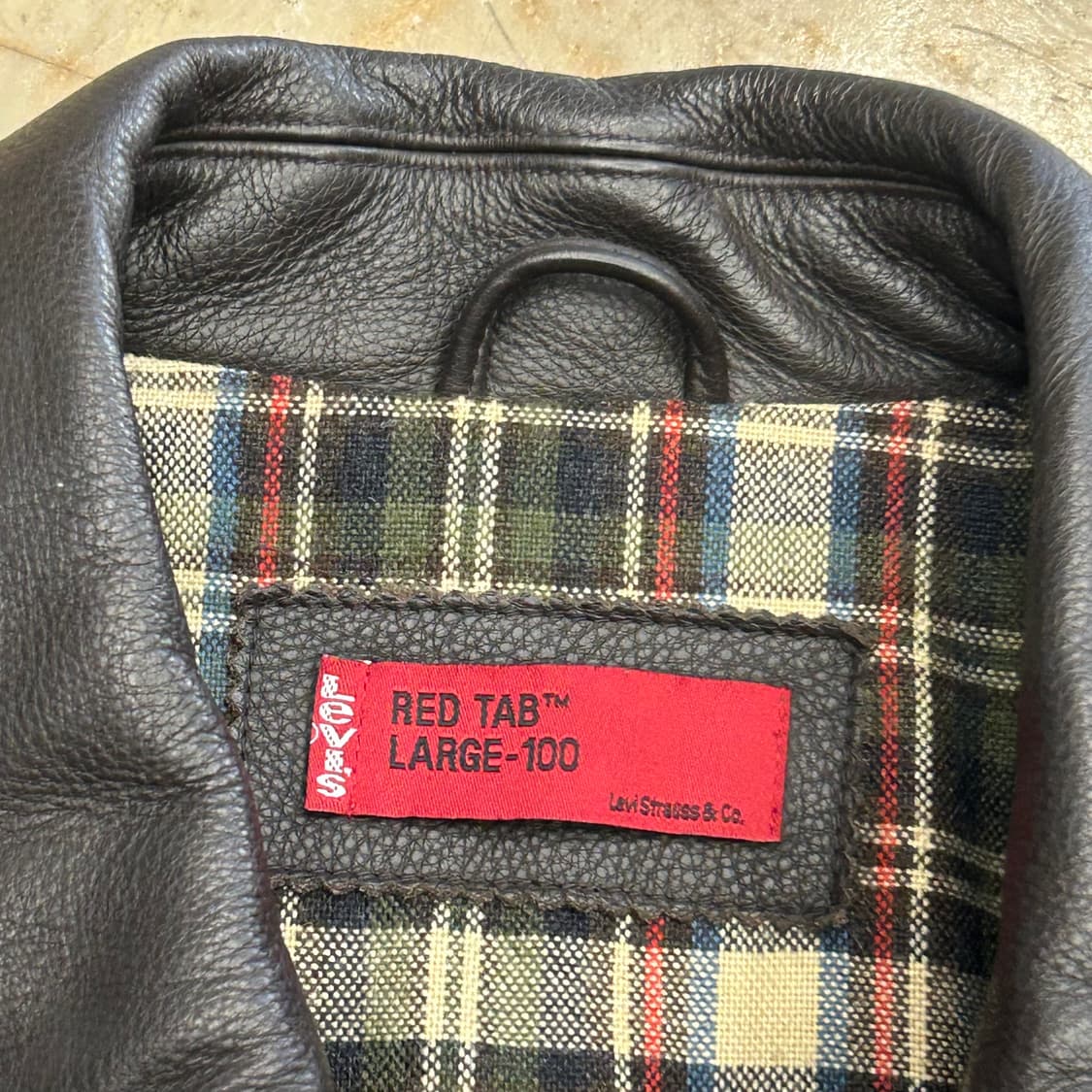 Levis 레드 탭 다크 브라운 소가죽 자켓 상품이미지3