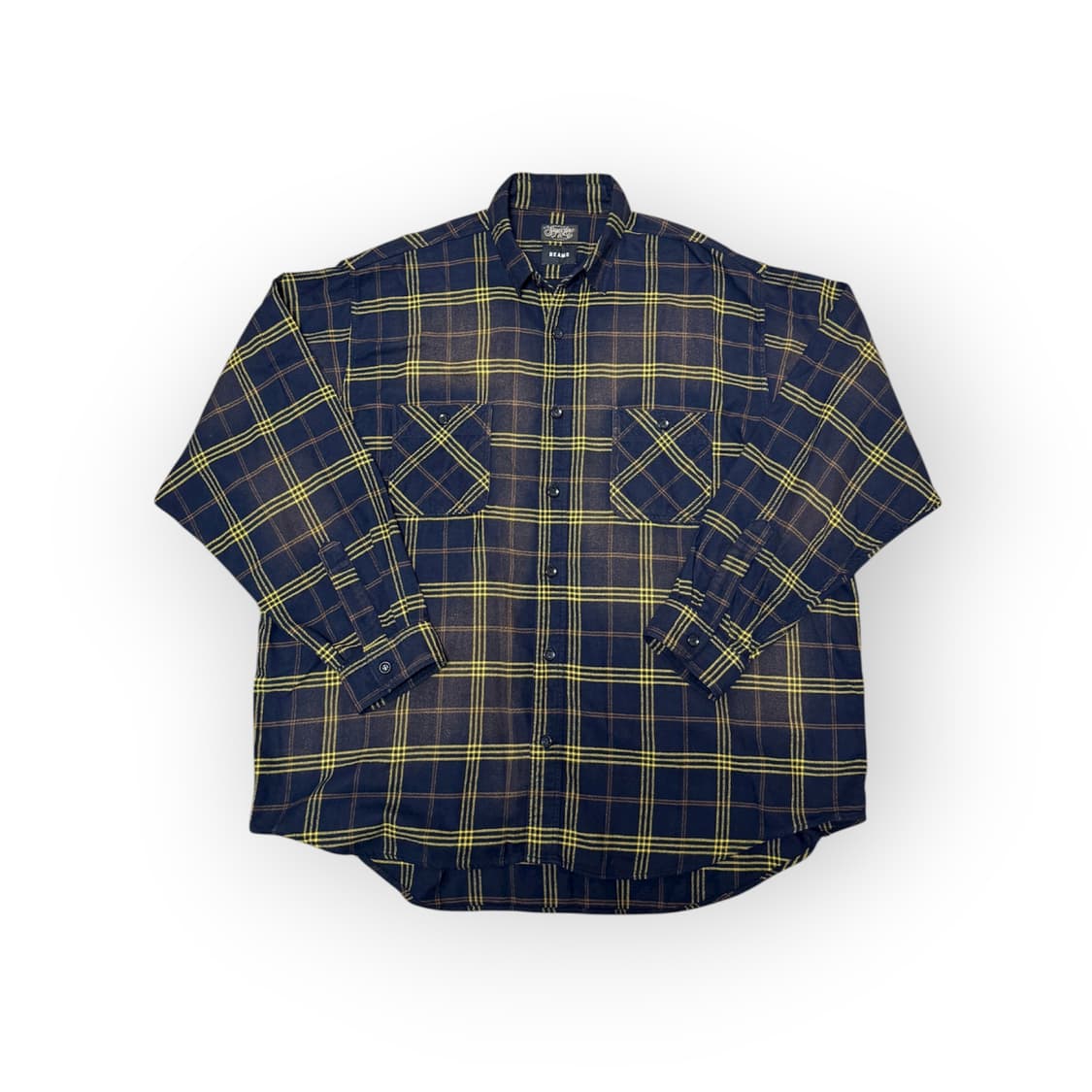 슈가케인 x 빔즈 플란넬 다크 네이비 체크 셔츠 상품이미지2
