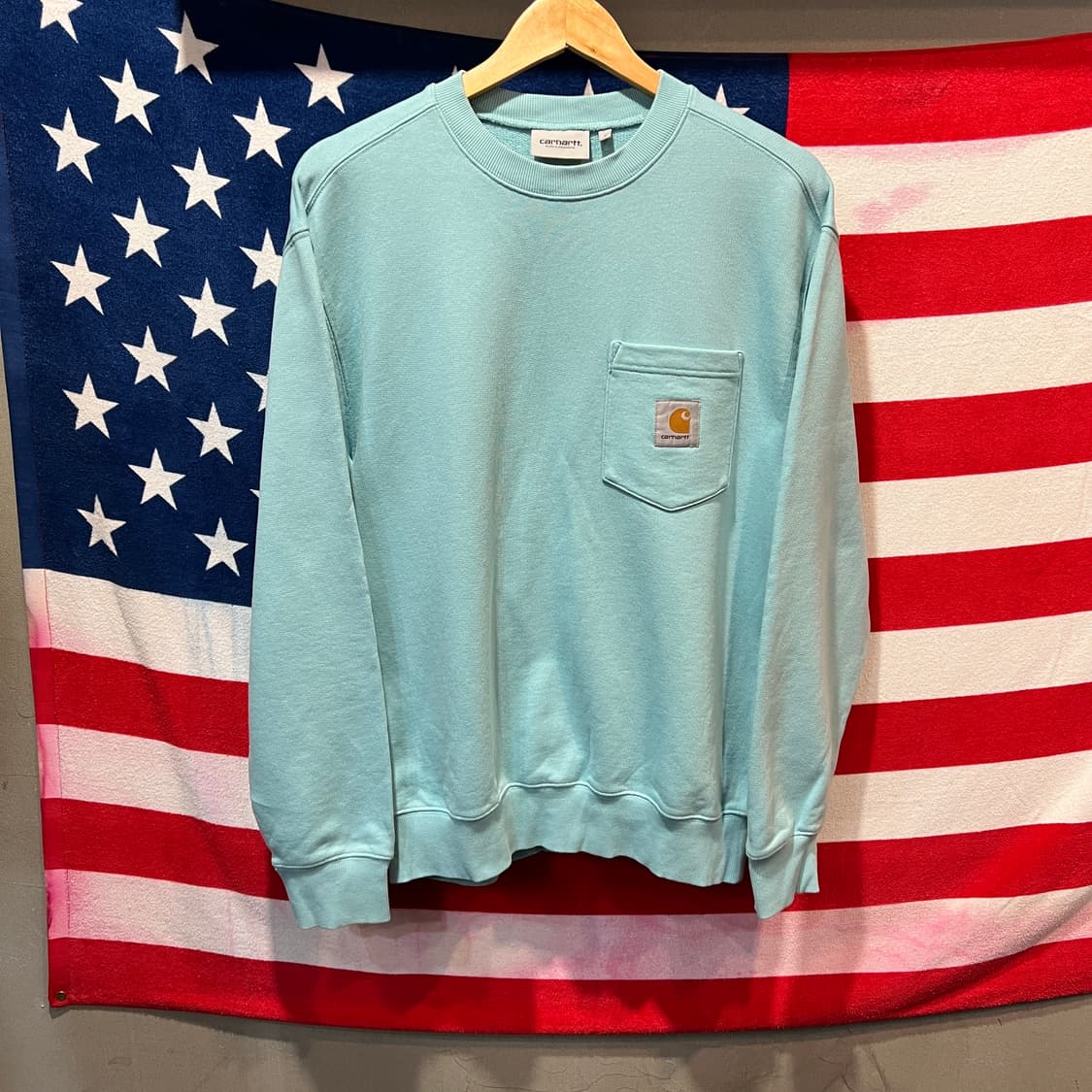 칼하트 포켓 맨투맨 민트 상품이미지1