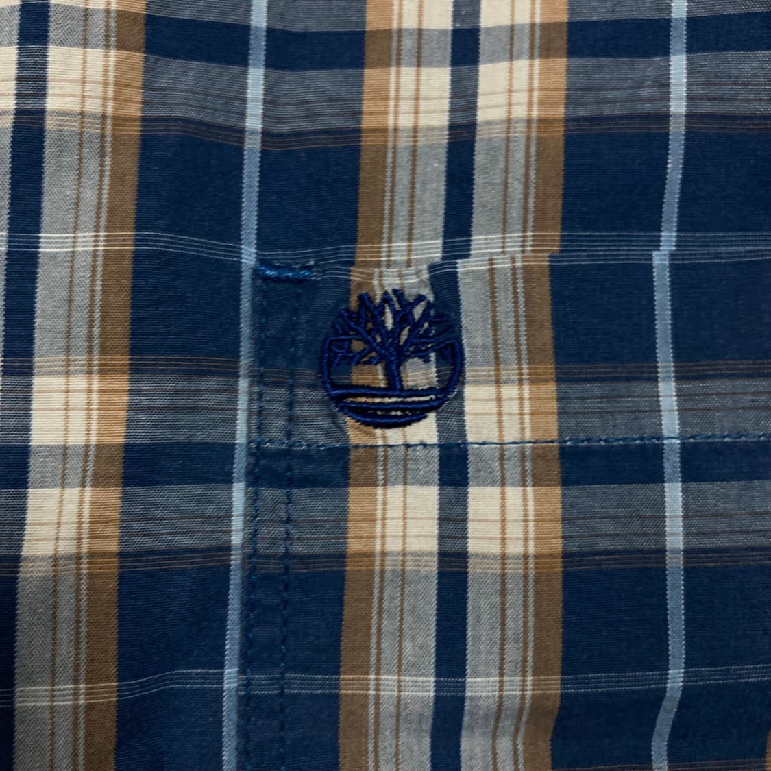 팀버랜드 스몰 로고 배색 체크 셔츠 상품이미지2