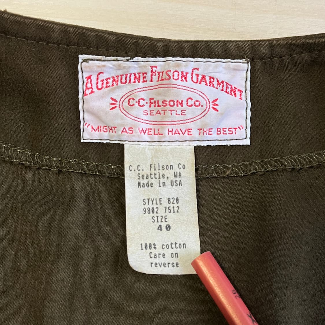 Filson Moleskin Vest ( 40 ) 상품이미지9
