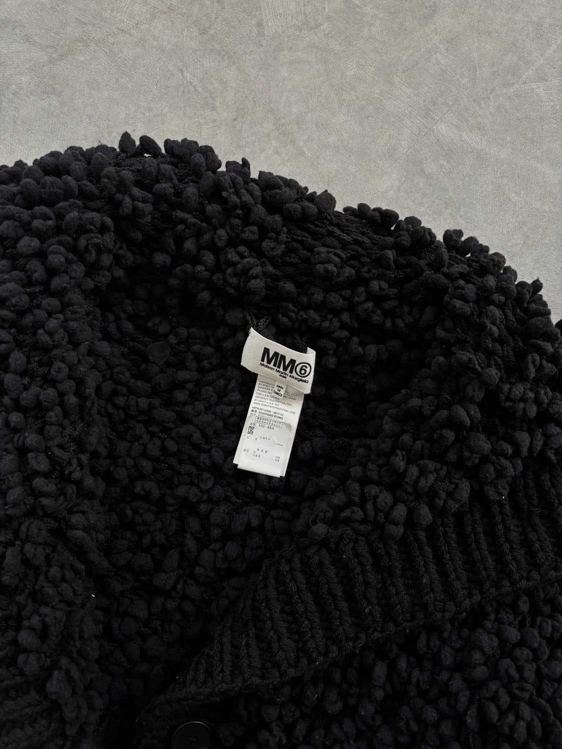 MM6 메종 마르지엘라 블랙 부클 가디건 상품이미지6