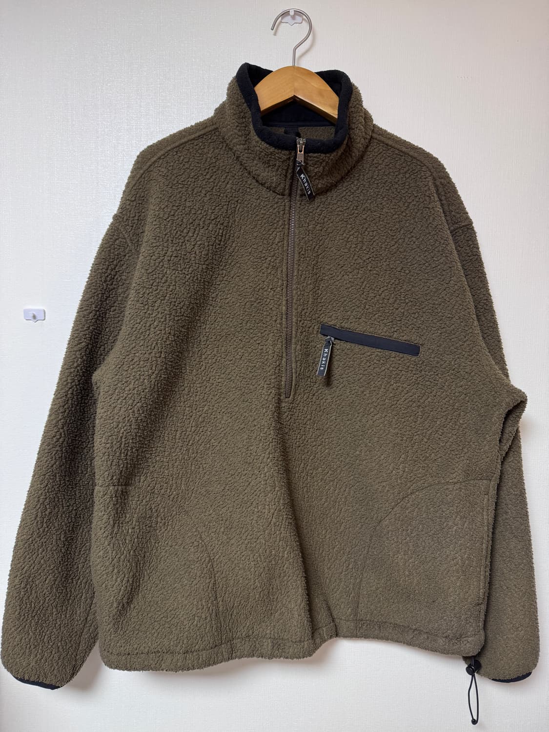 카키스 쉐르파 하프 집 풀오버 브라운 L 상품이미지1