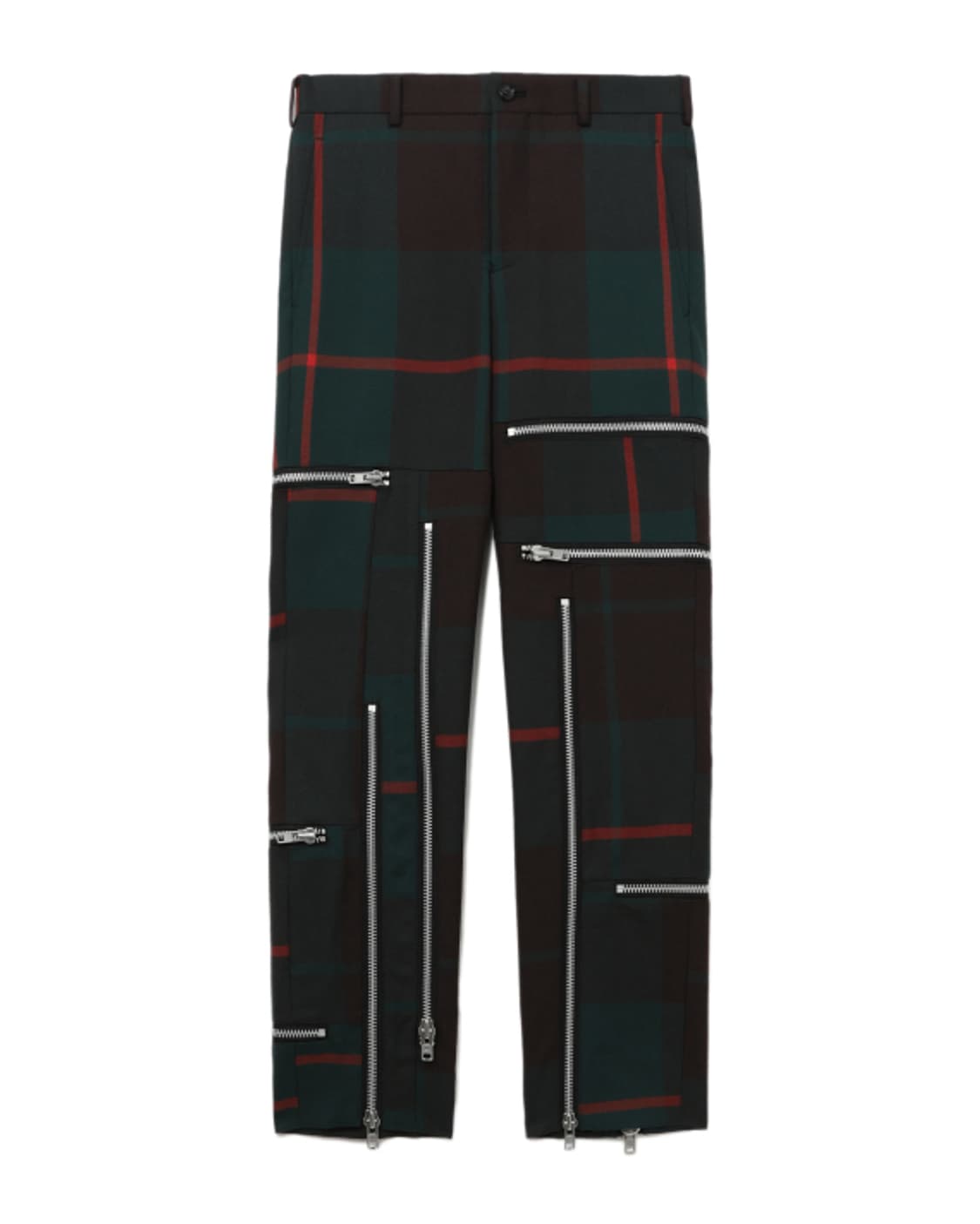 새상품 꼼데가르송옴므플러스 지퍼 디테일 타탄체크 팬츠 S 상품이미지2