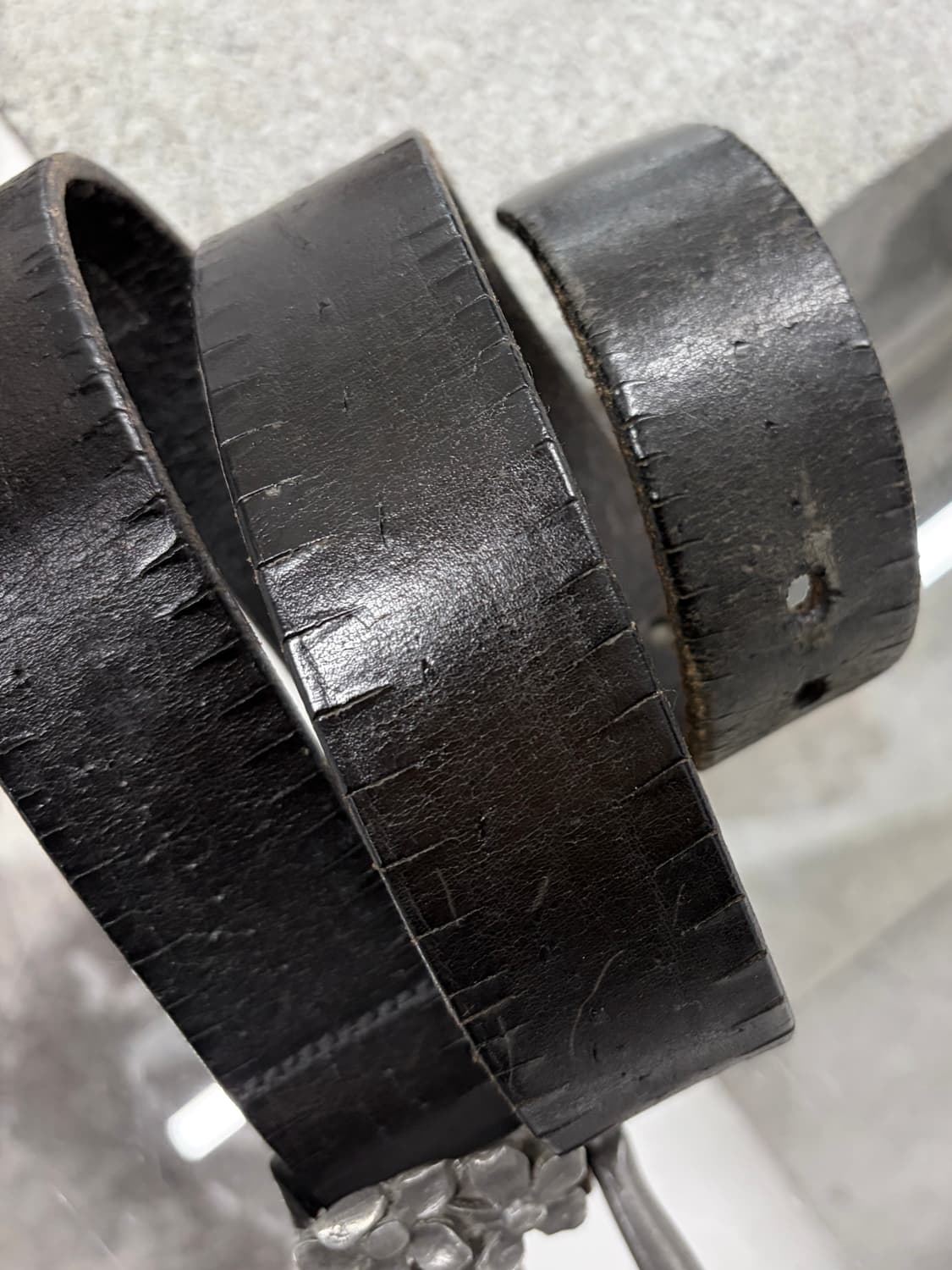 1990’s 빈티지 플라워 레더 벨트 상품이미지4