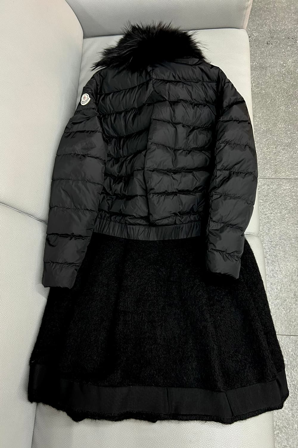 몽 클 레 르 몽 클 레 어 이중분리형 블랙 모헤어 다운패딩(0) 상품이미지5