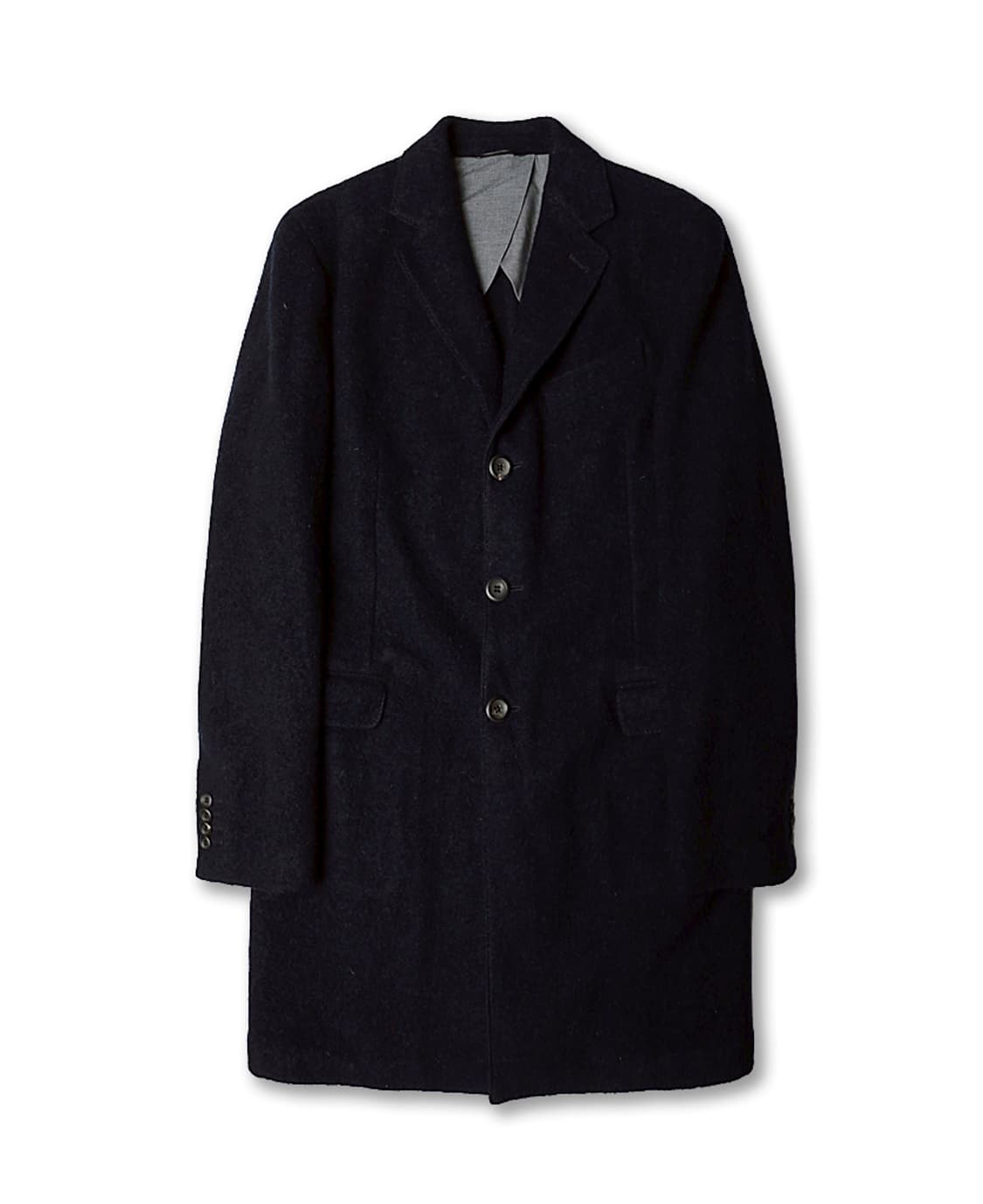 헤보 [Hevo] 네이비 울 이태리 메이드 싱글 코트 체스터필드 코트 상품이미지1