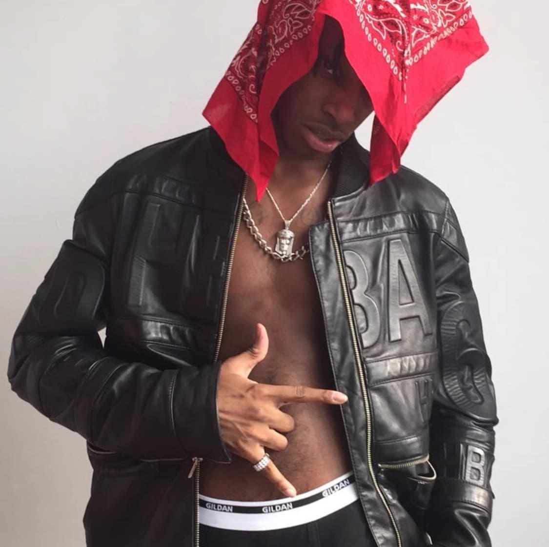 ( 레어 ) 후드바이에어 램스킨레더 하키자켓 상품이미지2