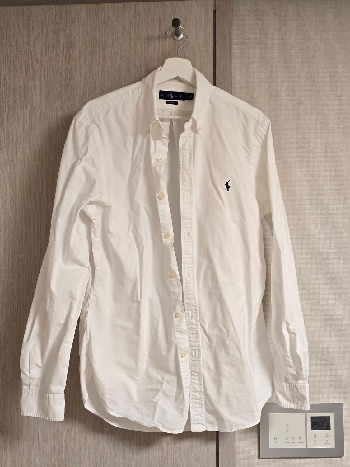 폴로 랄프로렌 옥스포드 가먼트 셔츠 화이트 슬림 L 상품이미지1