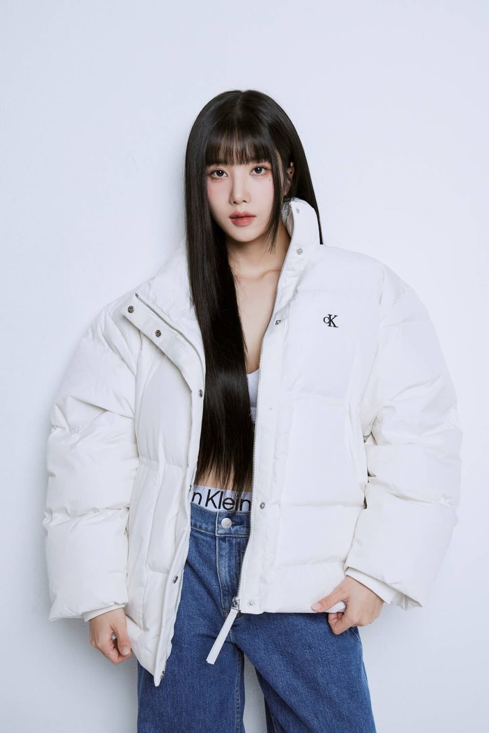 캘빈 클라인 CK 아이보리 푸퍼 숏패딩 상품이미지8