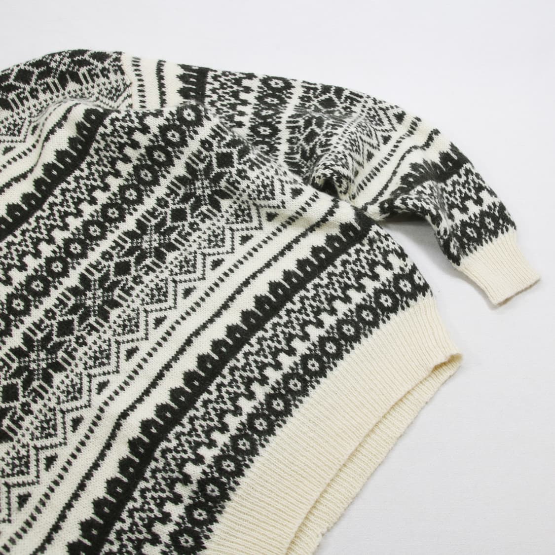 (착용컷) BAY LEAF 노르딕 패턴 니트 (남성용 98-100) 상품이미지6