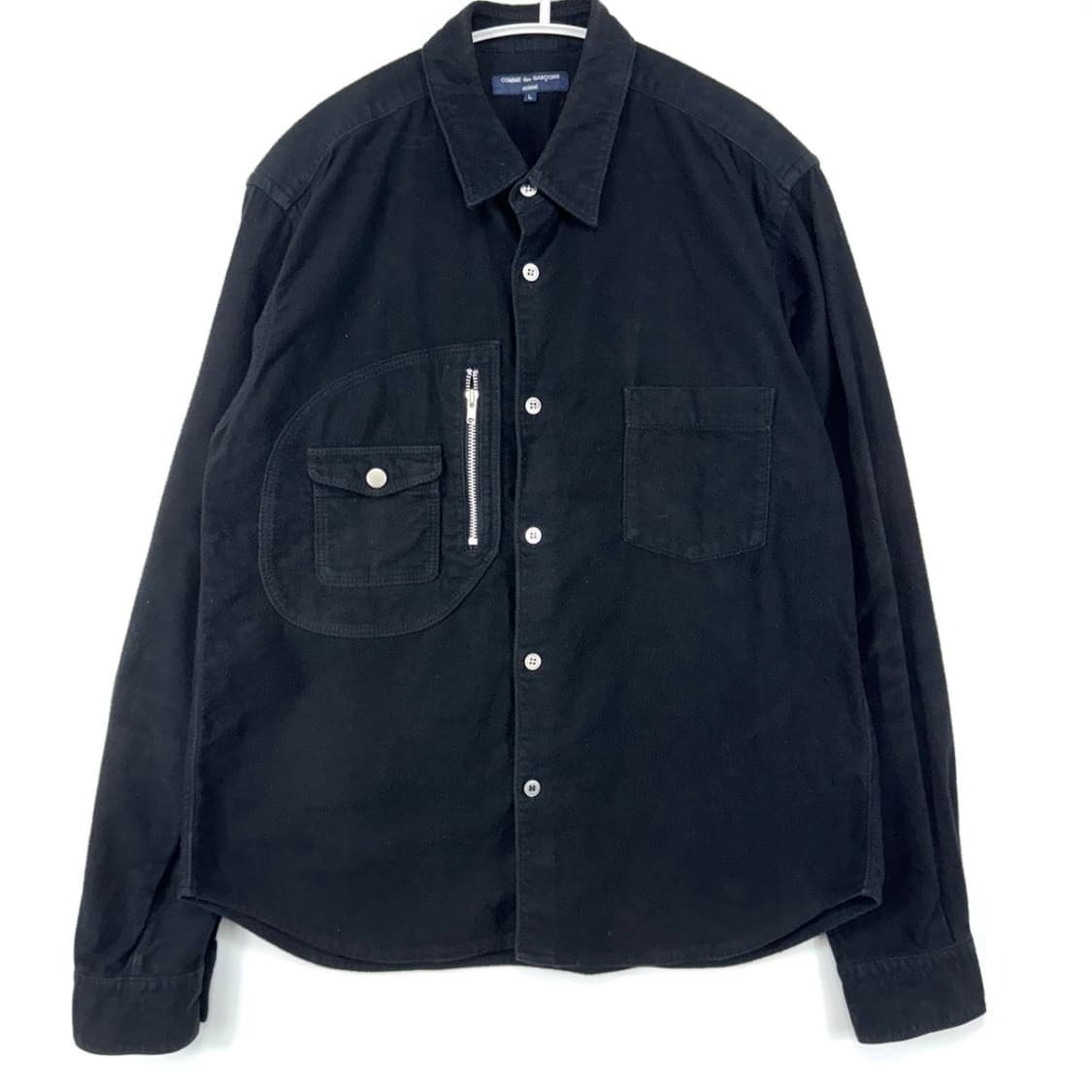 꼼데가르송 옴므 블랙 기모 셔츠 L 상품이미지1