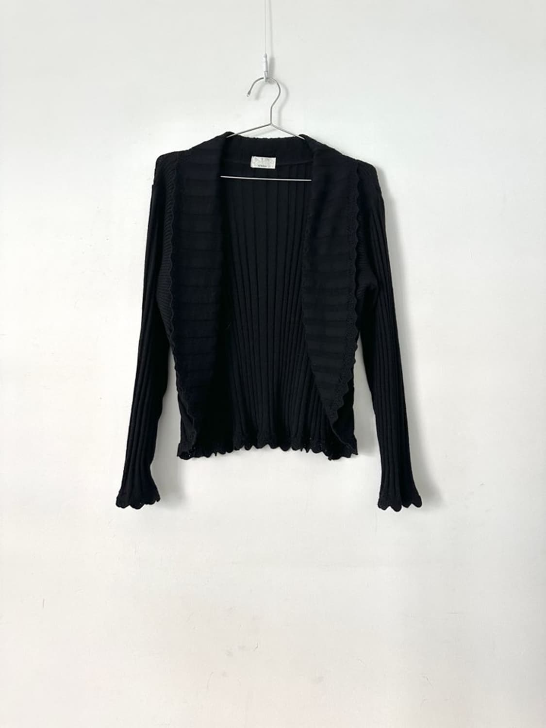 Embroidery open cardigan / black 상품이미지4