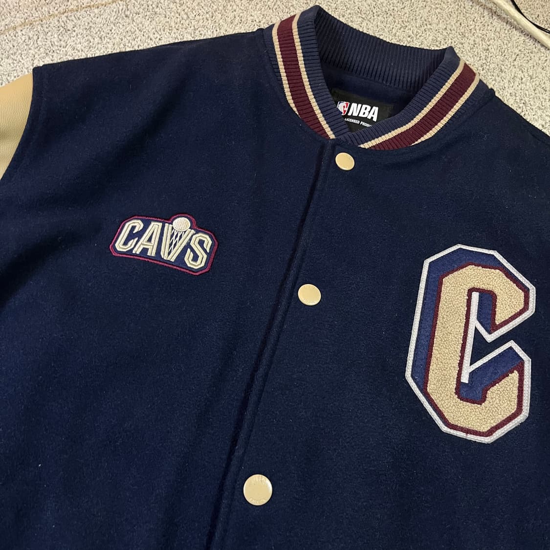 NBA 클리블랜드 캐벌리어스 바시티 자켓 상품이미지5