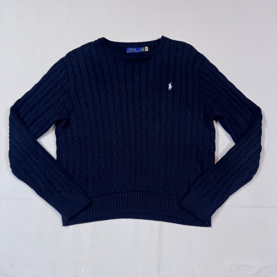 XL) 폴로 랄프로렌 케이블 꽈배기 니트 신형 큐알탭 상품이미지1
