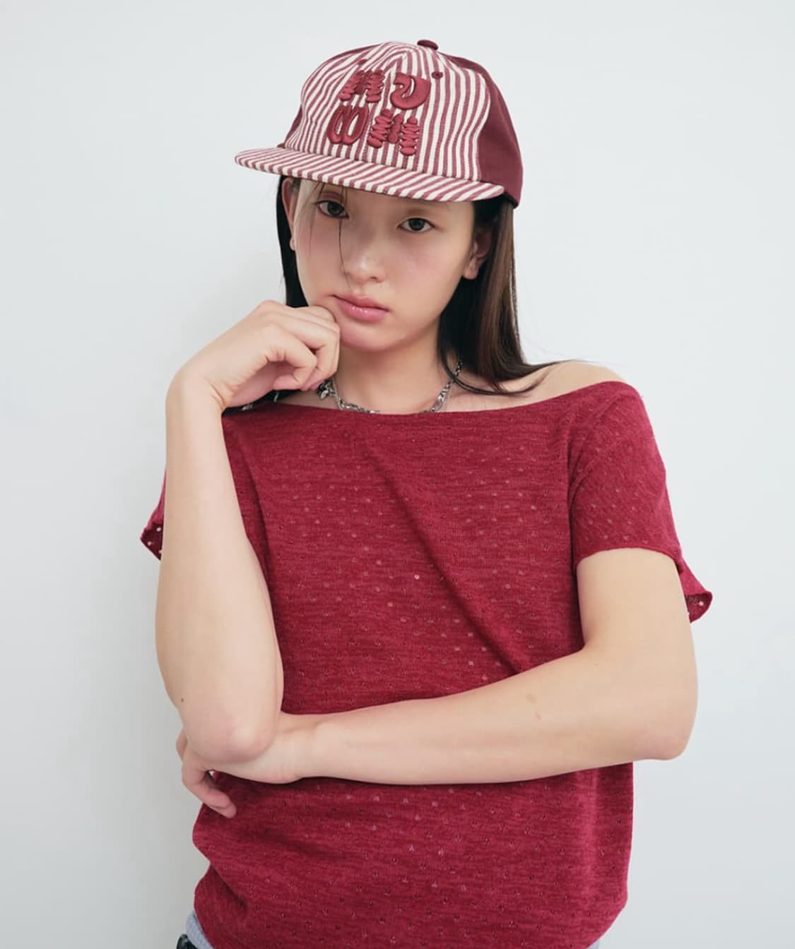 무음 블랭크 도트 니트 탑 blank dot knit top 상품이미지1