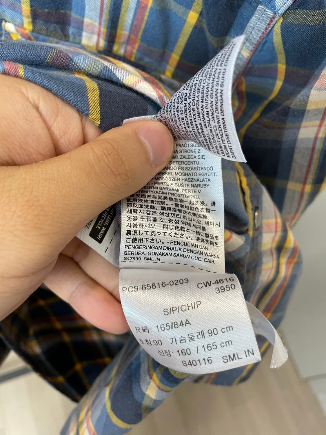 (S) levis 리바이스 투포켓 웨스턴 체크셔츠 상품이미지6