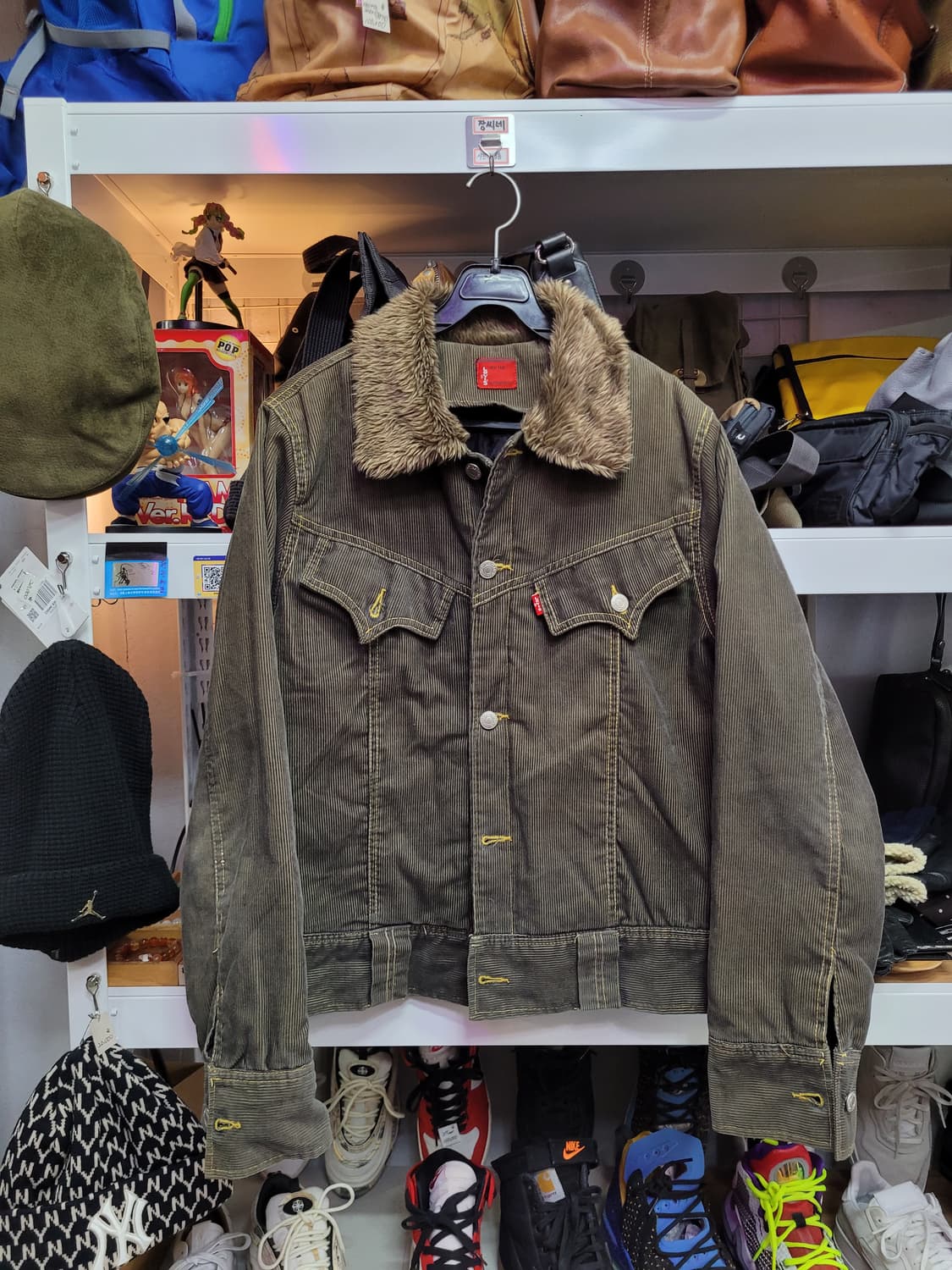 Levis 리바이스 레드탭 type1 코듀로이 퍼 카라 자켓 상품이미지1