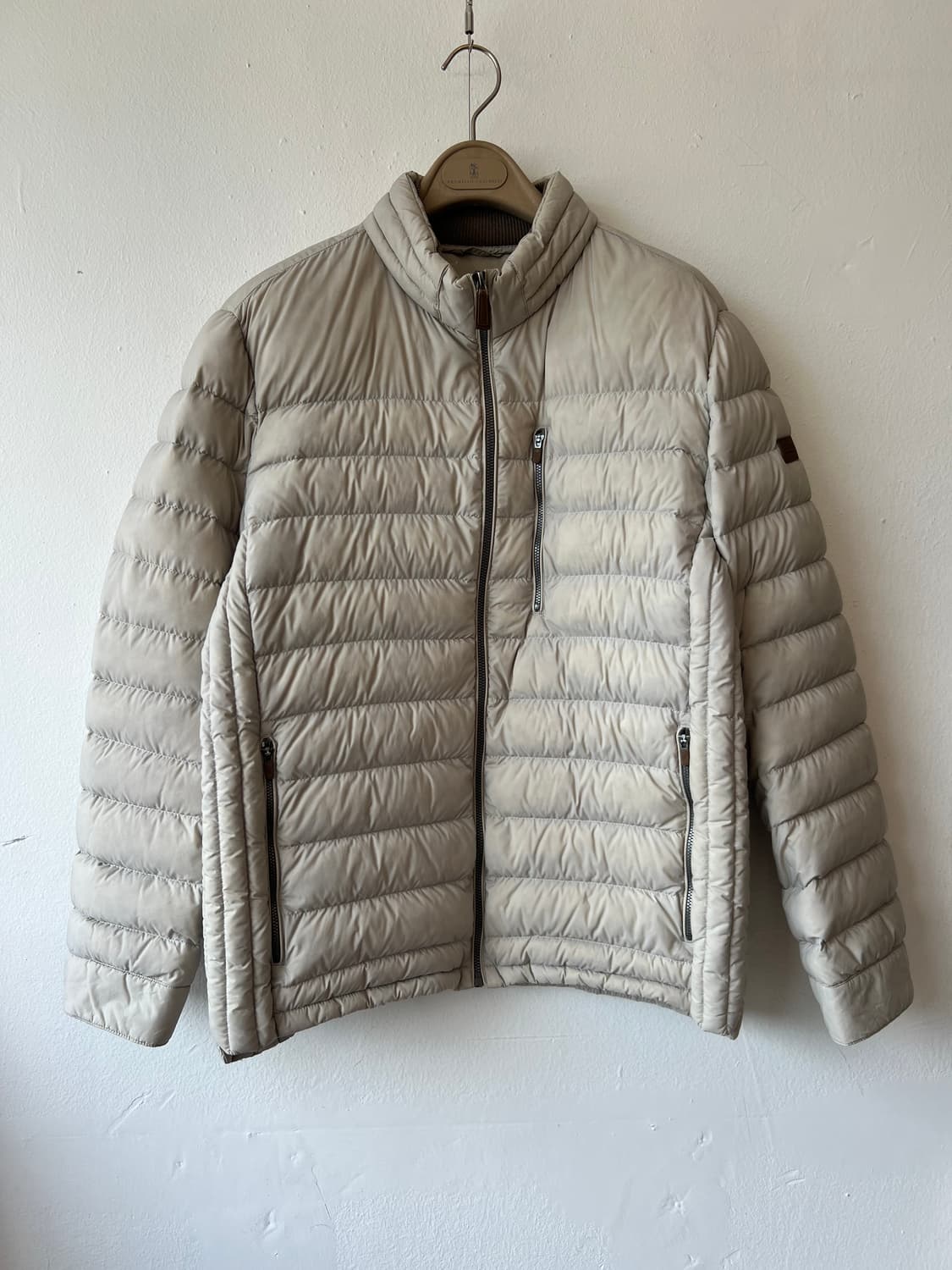 올젠 남성 베이지 구스다운패딩 간절기점퍼 상품이미지2