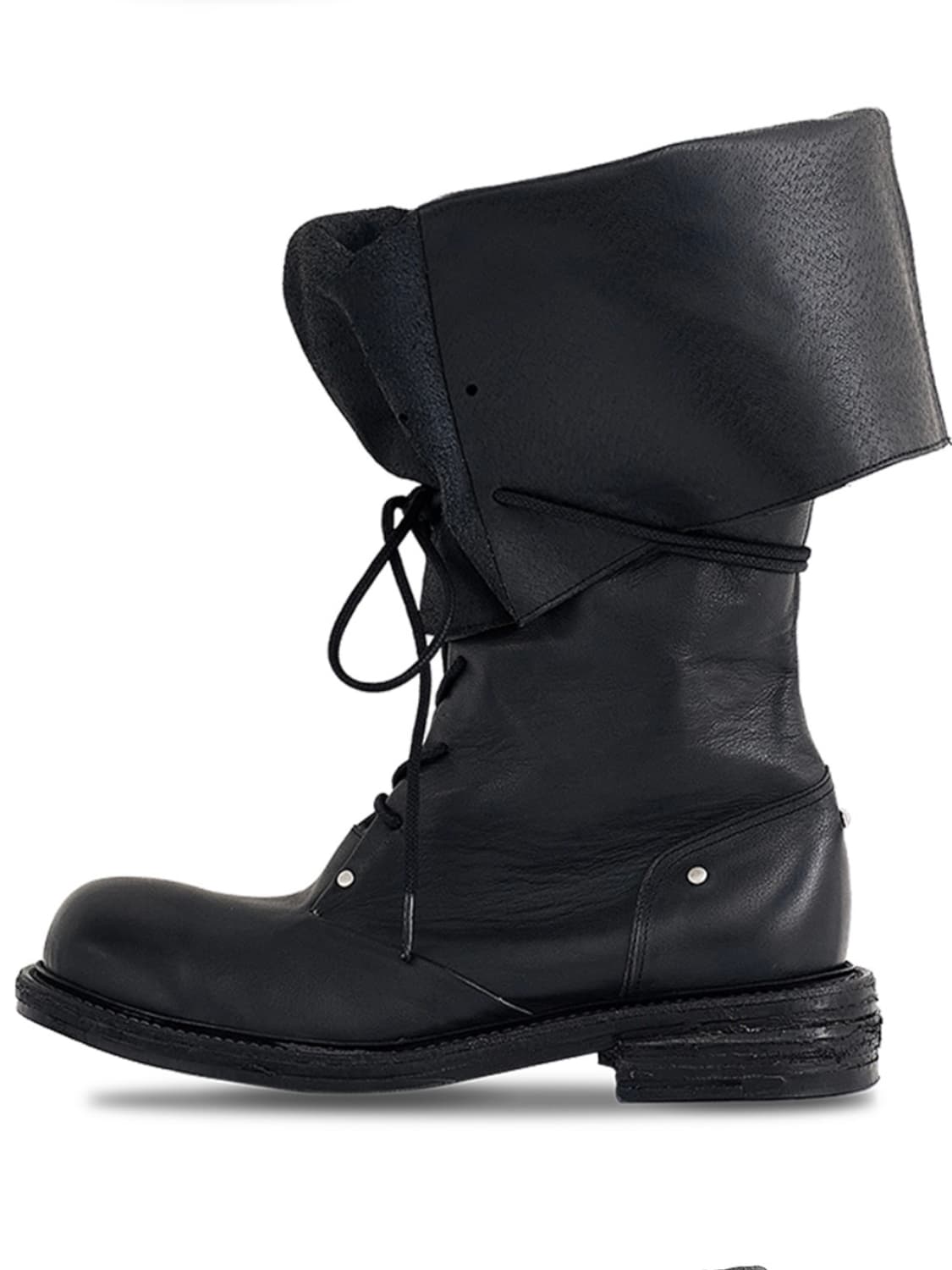 네거티브쓰리 레이스업 폴디드 롱부츠 블랙 240 상품이미지5