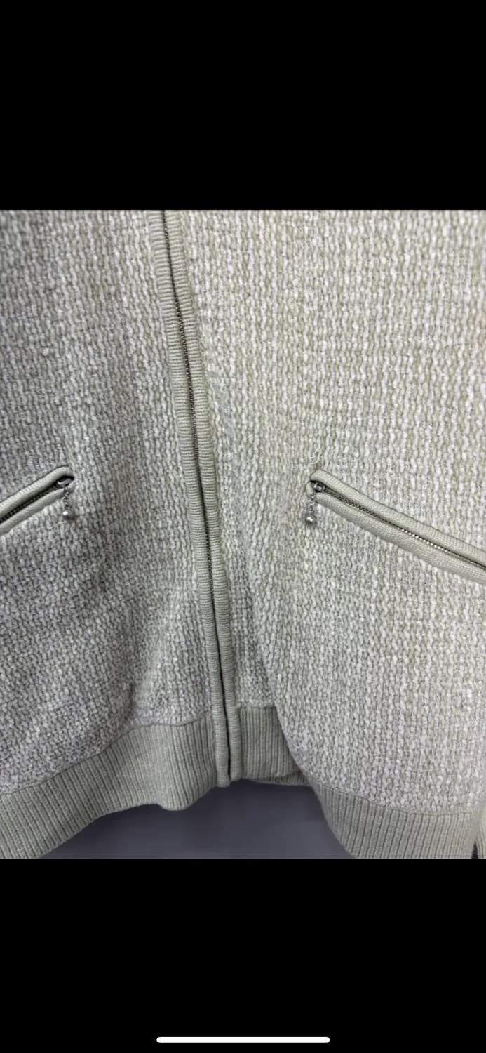 디스이즈네버댓 벨벳 니트 지퍼 폴로 아이보리 H1721 상품이미지3