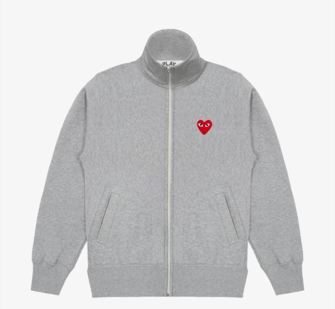 희귀사이즈 꼼데가르송 플레이 하트로고 집업 그레이 2XL,XXL 상품이미지1