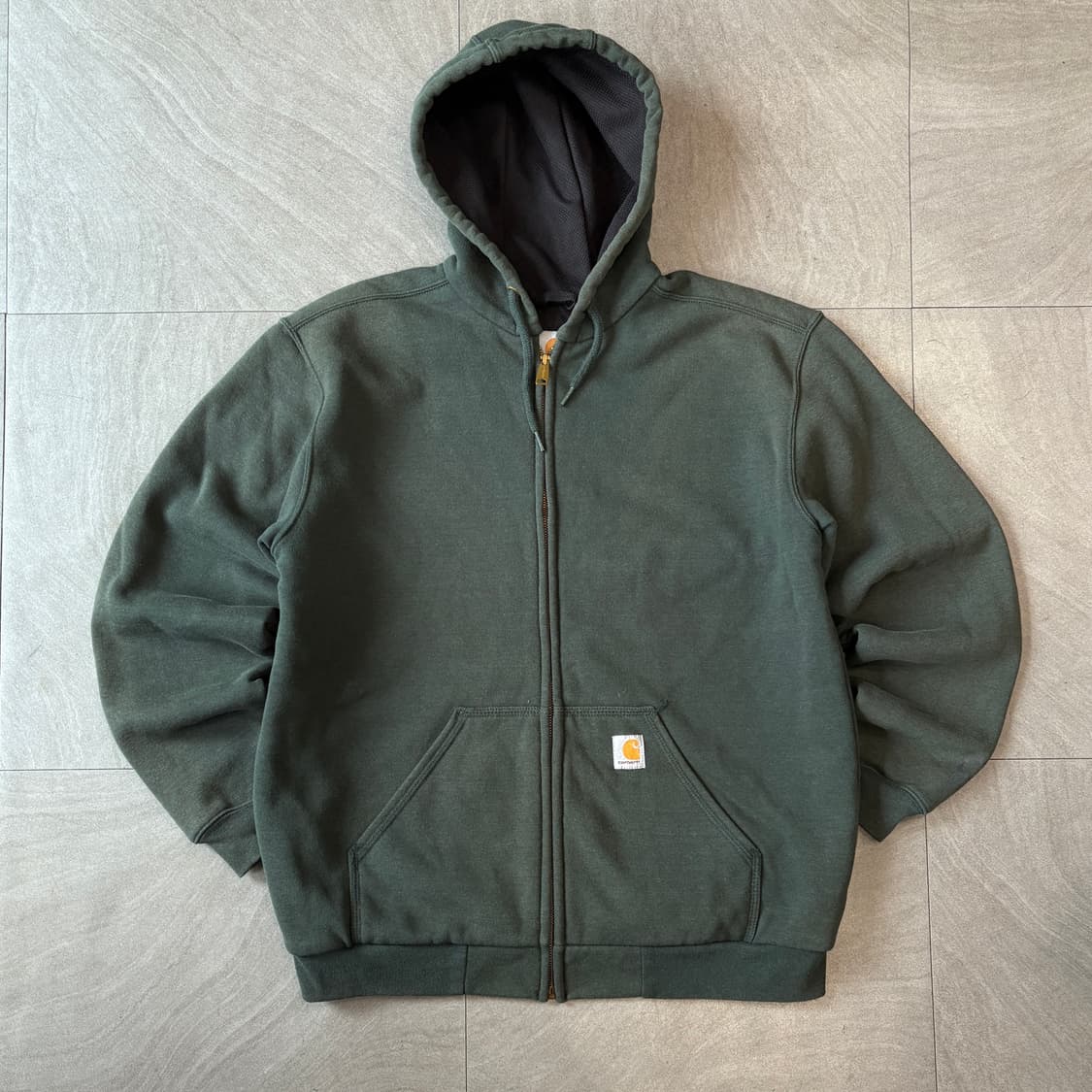 칼하트 정품 써멀 썬 페이딩 그린 후드 집업 상품이미지1
