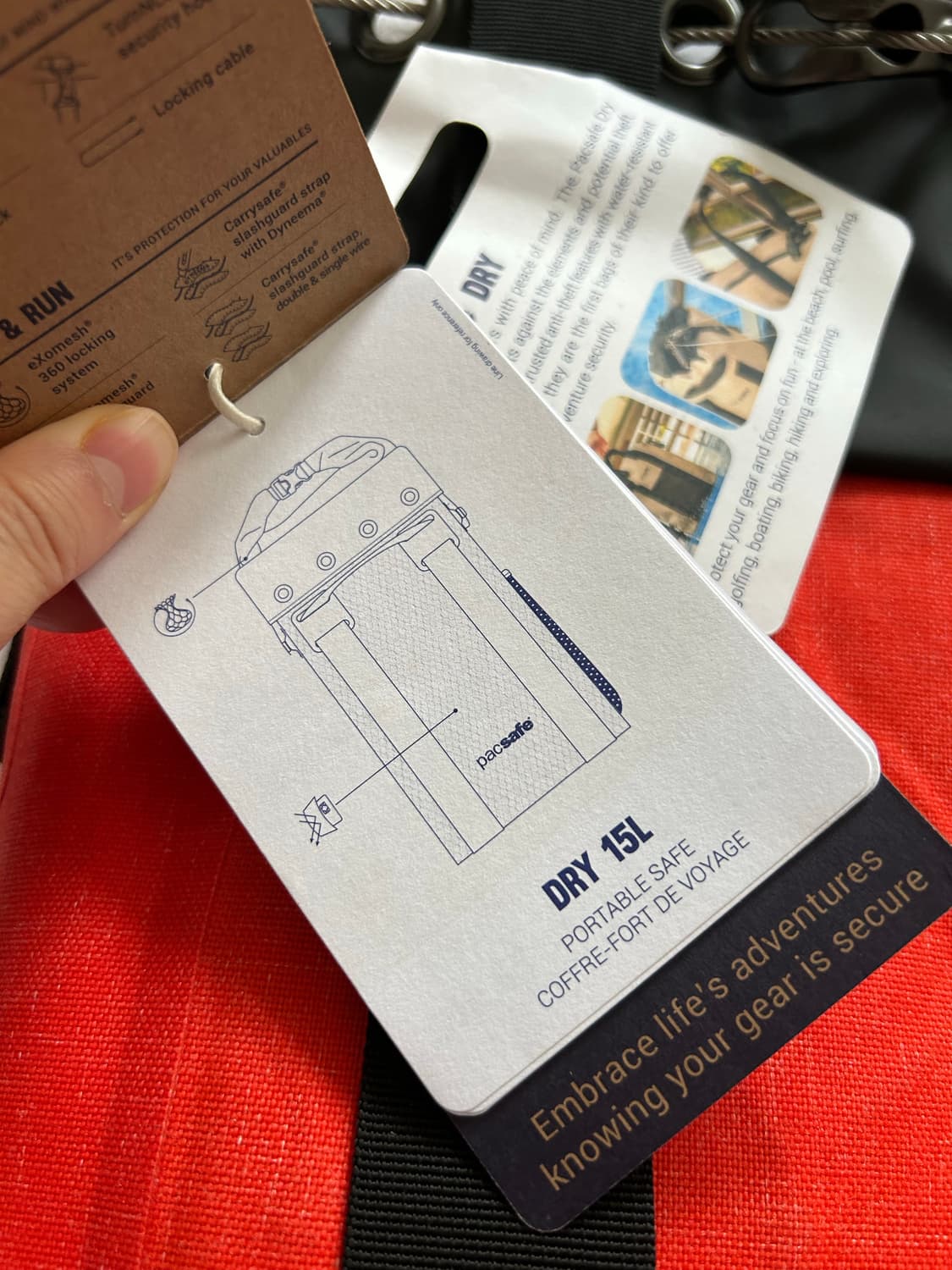 팩세이프(Pacsafe) 도난방지 백팩 15L (오렌지) 상품이미지5